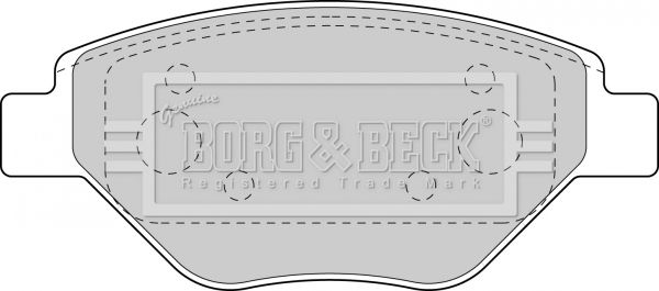 BORG & BECK stabdžių trinkelių rinkinys, diskinis stabdys BBP1851